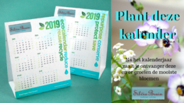 Eco kalender met zaden om na een kalenderjaar 