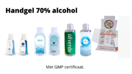 Handdesinfectiemiddel met 70-% alcohol is desinfecterend virus doodend