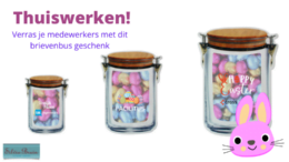 Paasgeschenk voor medewerkers of medewerker en personeel met chocolade eitjes door de brievenbus lekker 