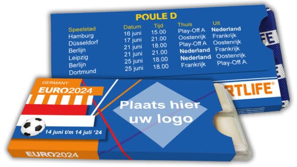 Sportlife kauwgom met EK voetbal schema bedrukt - Afbeelding 2