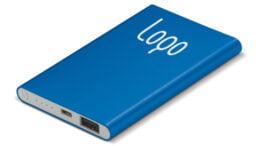 platte aluminium powerbank met logo