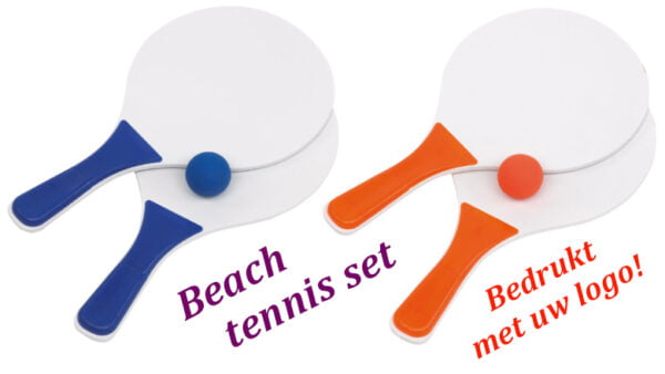 Beach tennis set met logo