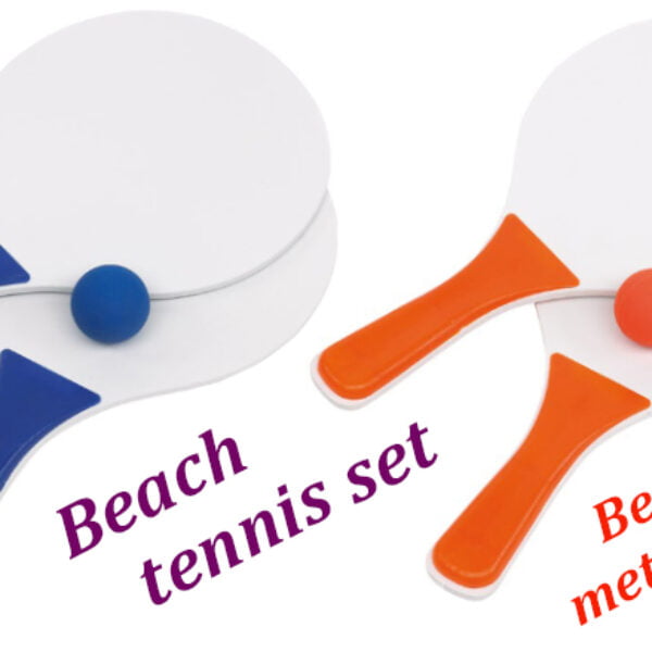 Beach tennis set met logo. Verkrijgbaar in 5 kleuren