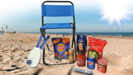 zomerpakket strandstoel en beachtennis set