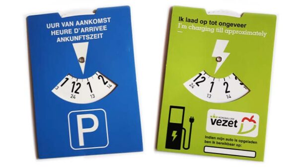 Parkeerschijf naar eigen ontwerp - Silvia Bruin Reclame Advies