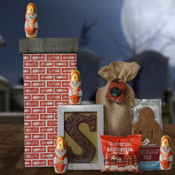 Schoorsteen sinterklaas met lekkere Sint geschenken