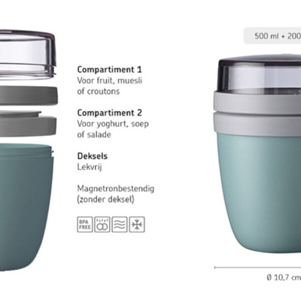 Luchpot Ellipse mepal met bedrukking