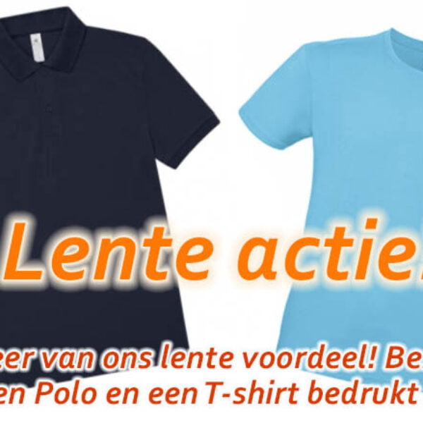 Lente actie2 Polo en shirt met bedrukking