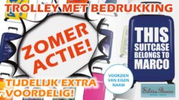 Zomeractie trolley met bedrukking