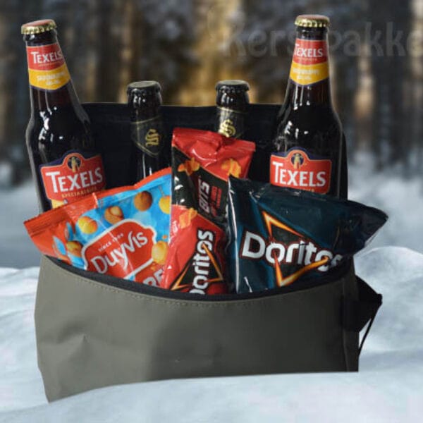 all weather toilettas gevuld met bier en snacks