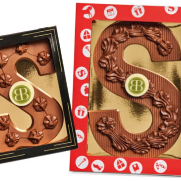 Sinterklaas Chocolade Letter met Logoschild