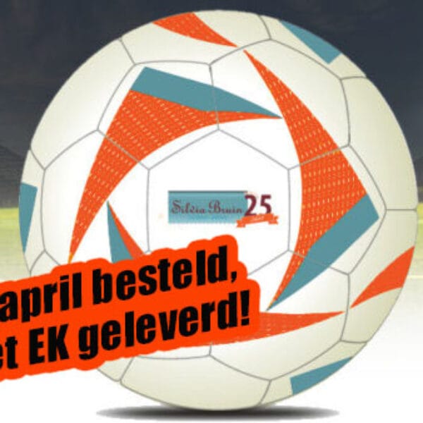 Voetbal met logo. voor 17april besteld in huis voor het ek voetbal