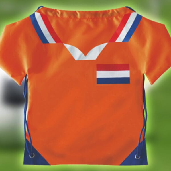 Nylon tas in stijl en kleuren van Oranje voetbal shirt