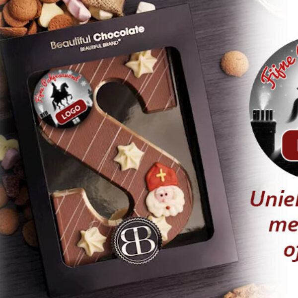 Sint Chocoladeletter met sticker