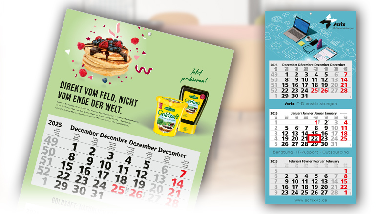 Een praktische en voordelige kalender die jouw bedrijf het hele jaar zichtbaar maakt – volledig te personaliseren in eigen stijl.