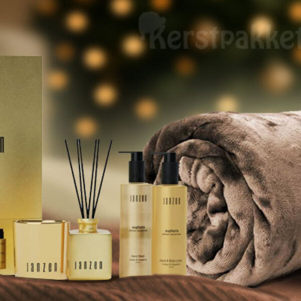 Stijlvol genieten – de Janzen Euphoria Giftset met plaid is hét cadeau om warmte te geven deze kerst.