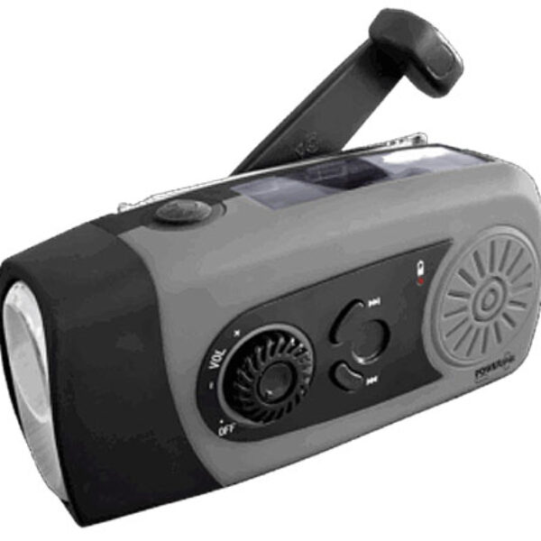 Coyote 3-in-1 Noodradio – radio, licht en powerbank in één duurzaam design.